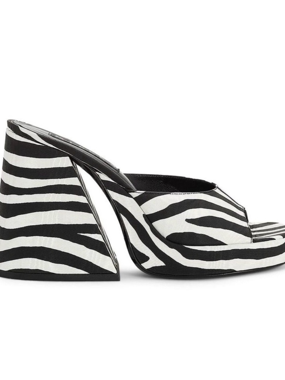 Simon Miller Zebra-Print Platform Wedge Sandals — Black & White
